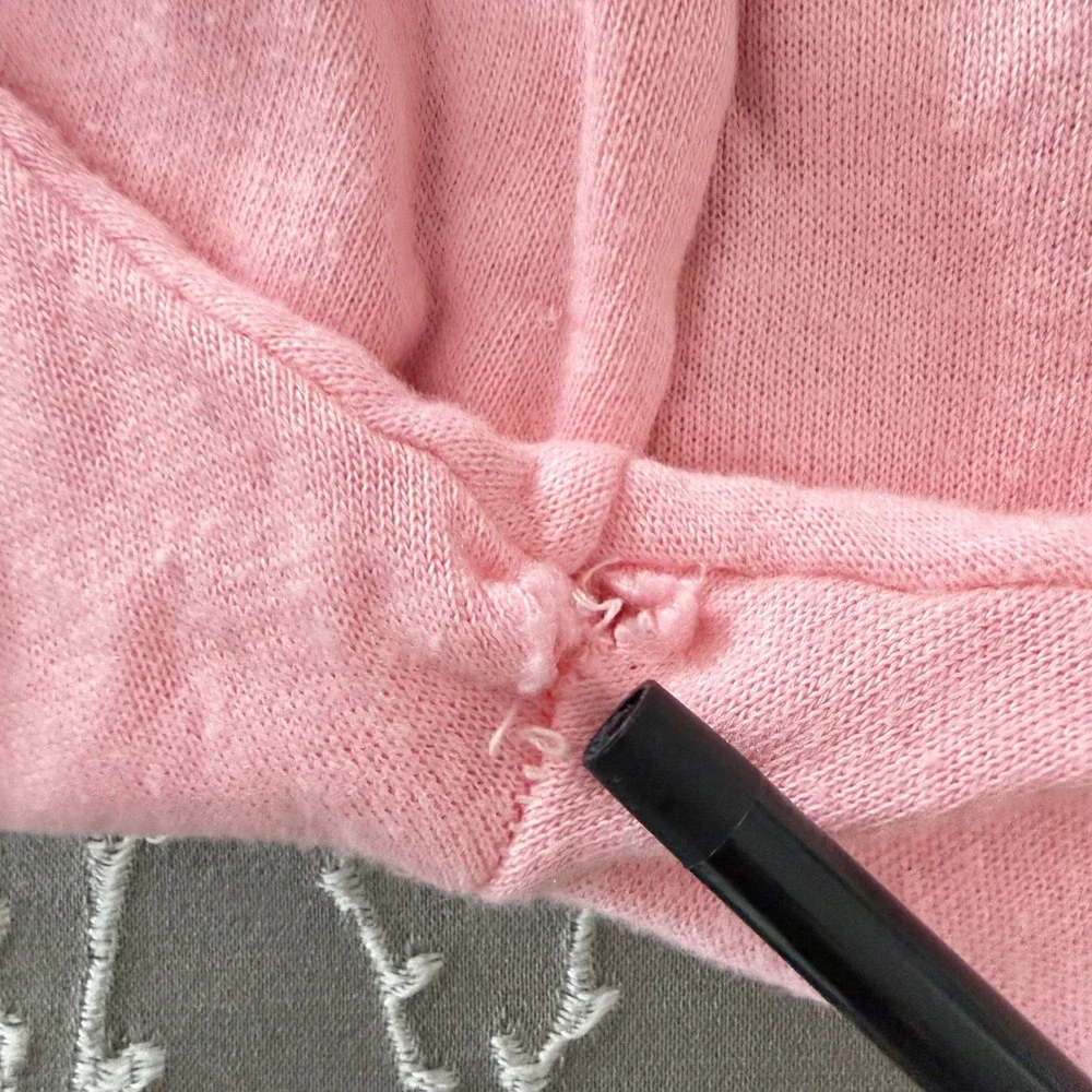 Vintage Pink Knit Baby Tracksuit Set Hooded Sweatshirt Joggers‎ 12 Months